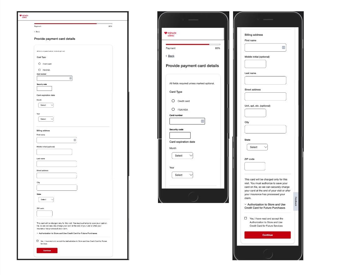 figure: add a payment card - Desktop and Mobile.