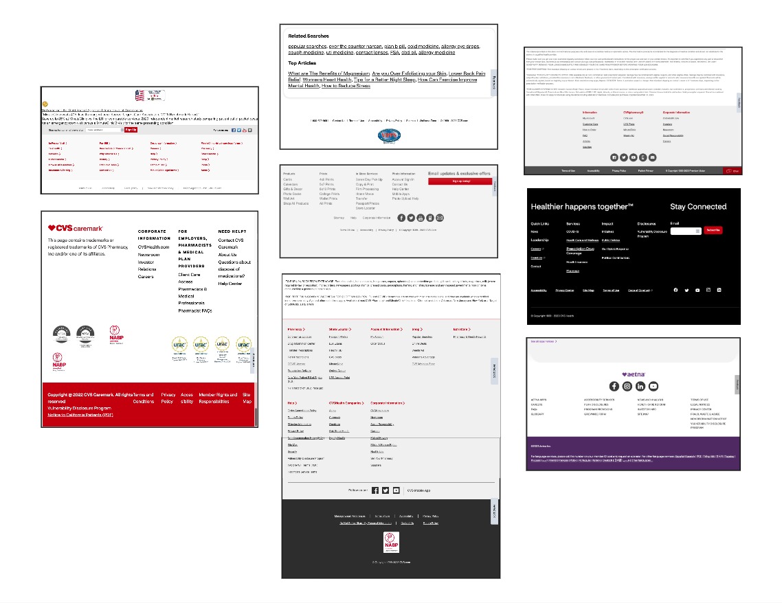 Inventory of Footer Designs